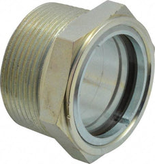 Trico - 2" Sight Diam, 1-1/2" Thread, 1-11/32" OAL, Viewport Sight Glass & Flow Sight - 2" Hex Head, Without Baffle - Apex Tool & Supply