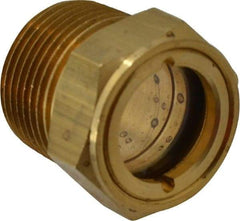 Trico - 1" Sight Diam, 3/4" Thread, 1-1/8" OAL, Viewport Sight Glass & Flow Sight - 1-1/8" Hex Head, Without Baffle - Apex Tool & Supply