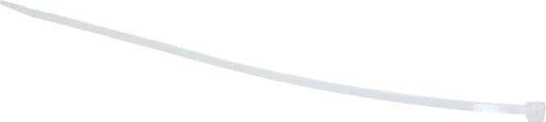 Made in USA - 8-7/8" Long Natural (Color) Nylon Standard Cable Tie - 40 Lb Tensile Strength, 1.24mm Thick, 60.33mm Max Bundle Diam - Apex Tool & Supply