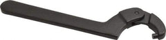 Proto - 1-1/4" to 3" Capacity, Black Oxide Finish, Adjustable Pin Spanner Wrench - 8-1/8" OAL, 7/32" Hook Pin Height - Apex Tool & Supply