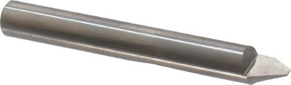 Onsrud - 60° Incl Angle, 1/4" Shank Diam, 2" OAL, 0.09" Cut Diam, Conical Engraving Cutter - 1/2" LOC, 0.09" Tip Diam, 1 Flute, Right Hand Cut, Solid Carbide, Uncoated - Apex Tool & Supply