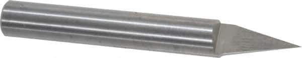 Onsrud - 30° Incl Angle, 1/4" Shank Diam, 2" OAL, 0.005" Cut Diam, Conical Engraving Cutter - 1/2" LOC, 0.005" Tip Diam, 1 Flute, Right Hand Cut, Solid Carbide, Uncoated - Apex Tool & Supply