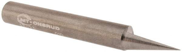 Onsrud - 30° Incl Angle, 1/4" Shank Diam, 2" OAL, 0.01" Cut Diam, Conical Engraving Cutter - 1/2" LOC, 0.01" Tip Diam, 1 Flute, Right Hand Cut, Solid Carbide, Uncoated - Apex Tool & Supply