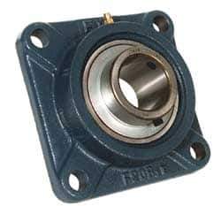 Value Collection - 5/8" ID, 3-3/8" OAW x 3-3/8" OAL x 3-3/8" OAH 4-Bolt High Temperature Flange Bearing - 1,650 Lb Static Cap, 2,830 Lb Dyn Cap, 2-1/2" Btw Mnt Hole Ctrs, 19/32" Base-to-Ctr Ht, Cast Iron - Apex Tool & Supply