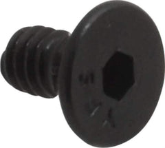 Value Collection - #5-40 UNC Hex Socket Drive, 82° Flat Screw - Alloy Steel, Black Oxide Finish, Fully Threaded, 1/4" OAL - Apex Tool & Supply