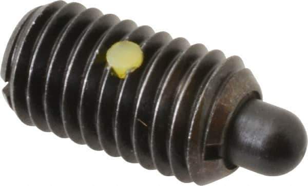 Gibraltar - 5/8-11, 1-1/8" Thread Length, 5/16" Plunger Projection, Steel Threaded Spring Plunger - 0.31" Max Plunger Diam, 2 Lb Init End Force, 10.5 Lb Final End Force - Apex Tool & Supply