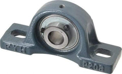 Value Collection - 5/8" ID, 2-3/8" OAW x 5" OAL x 2-3/8" OAH High Temperature Ball Bearing Pillow Block - 1,650 Lb Static Cap, 2,830 Lb Dyn Cap, 3-3/4" Btw Mnt Hole Ctrs, 1-3/16" Base-to-Ctr Ht, Cast Iron - Apex Tool & Supply