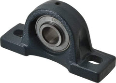Value Collection - 3/4" ID, 2-17/32" OAW x 5" OAL x 2-17/32" OAH High Temperature Ball Bearing Pillow Block - 1,650 Lb Static Cap, 2,830 Lb Dyn Cap, 3-3/4" Btw Mnt Hole Ctrs, 1-5/16" Base-to-Ctr Ht, Cast Iron - Apex Tool & Supply