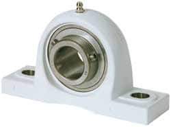 Value Collection - 1-7/16" ID, 42.9mm OAL x 3-23/32" OAH Pillow Block - 3,462 Lb Static Cap, 5,777 Lb Dyn Cap, 5" Btw Mnt Hole Ctrs, SS Thermoplastic - Apex Tool & Supply