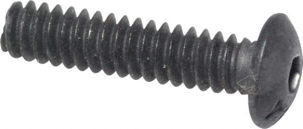 Value Collection - #4-40 UNC Hex Socket Drive, Button Screw - Alloy Steel, Black Oxide Finish, Fully Threaded, 1/2" Length Under Head - Apex Tool & Supply