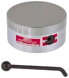 Suburban Tool - Fine Pole Round Permanent Magnetic Rotary Chuck - 7-3/4" Wide x 2-15/16" High, Ceramic - Apex Tool & Supply