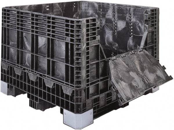 Akro-Mils - 47-5/8" Long x 44-5/8" Wide x 34" High Polyethylene Collapsible Bulk Box Container with 2 Gates - 2,500 Lb. Load Capacity - Apex Tool & Supply