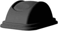 Rubbermaid - Dome Lid for Use with Rectangular Trash Cans - Black, Polypropylene, For Untouchable Trash Cans - Apex Tool & Supply