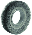 4-1/2" Diameter - 2" Arbor Hole - Crimped Steel Wire Straight Nylox Wheel - Apex Tool & Supply