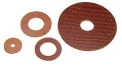 Made in USA - #8 Screw, Grade LE Phenolic Standard Flat Washer - 0.177" ID x 1/2" OD, 0.045" Thick, Plain Finish - Apex Tool & Supply