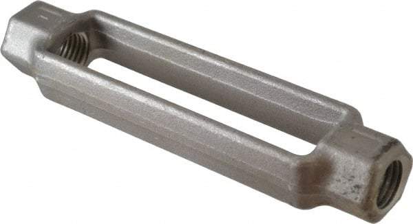 Made in USA - 10,000 Lb Load Limit, 1" Thread Diam, 6" Take Up, Steel Turnbuckle Body Turnbuckle - 8-3/4" Body Length, 1-3/8" Neck Length, 18" Closed Length - Apex Tool & Supply