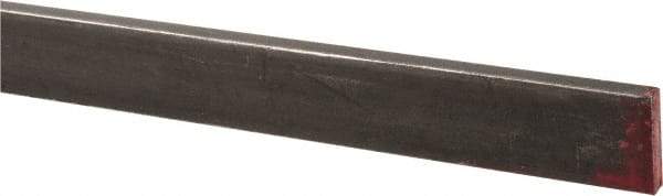 Made in USA - 36" Long x 1/8" High x 1/2" Wide, Mill Key Stock - W-1 (Water Hardening) Tool Steel - Apex Tool & Supply