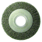 8" Diameter - 2" Arbor Hole - Crimped Steel Wire Straight Wheel - Apex Tool & Supply