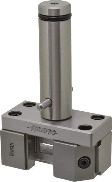 Accupro - 0.785 Jaw Opening Capacity, 37.08mm Jaw Height, Toolmaker's Vise - Flat Jaw, 105mm OAL x 29.97mm OAW x 4.19" OAH - Apex Tool & Supply