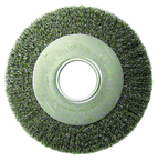 8" Diameter - 2" Arbor Hole - Crimped Steel Wire Straight Wheel - Apex Tool & Supply