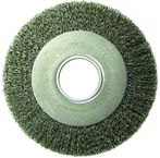 8" Diameter - 2" Arbor Hole - Crimped Steel Wire Straight Wheel - Apex Tool & Supply