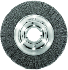 10" Diameter - 2" Arbor Hole - Crimped Steel Wire Straight Wheel - Apex Tool & Supply