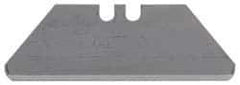 Stanley - 100 Piece Carbon Steel Utility Knife Blade - 1-7/8" OAL, 0.024" Blade Thickness - Apex Tool & Supply
