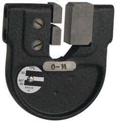 YPG - 4-9/16 to 4-15/16 Inch, Cast Iron 9x Frame Snap Gage - 0.001 Inch Graduation, Hardened Tool Steel Anvil - Apex Tool & Supply