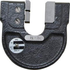 YPG - 1/2 to 3/4 Inch, Cast Iron 2x Frame Snap Gage - 0.0001 Inch Graduation, Hardened Tool Steel Anvil - Apex Tool & Supply