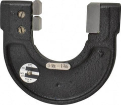 YPG - 1-1/2 to 1-3/4 Inch, Cast Iron 4x Frame Snap Gage - 0.001 Inch Graduation, Hardened Tool Steel Anvil - Apex Tool & Supply