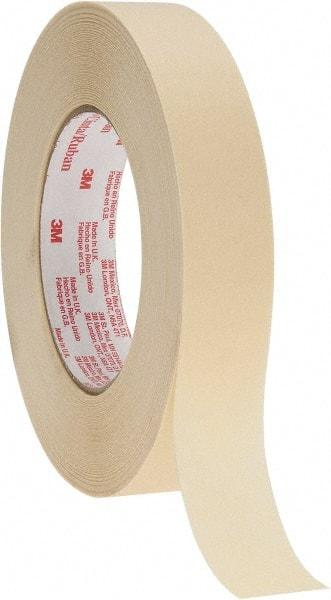 3M - 1" Wide x 60 Yd Long Tan Paper Masking Tape - Series 2380, 7.2 mil Thick, 28 In/Lb Tensile Strength - Apex Tool & Supply