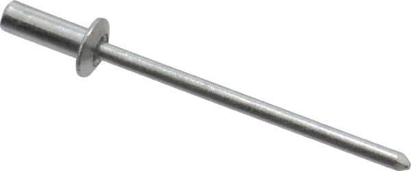 RivetKing - Size 42 Dome Head Aluminum Closed End Sealing Blind Rivet - Aluminum Mandrel, 0.063" to 1/8" Grip, 1/4" Head Diam, 0.129" to 0.133" Hole Diam, 0.36" Length Under Head, 1/8" Body Diam - Apex Tool & Supply