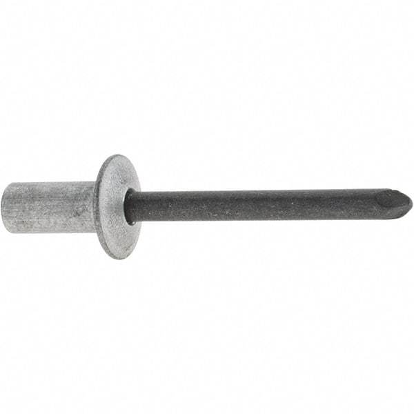 RivetKing - Size 84 Dome Head Aluminum Closed End Sealing Blind Rivet - Steel Mandrel, 1/8" to 1/4" Grip, 1/2" Head Diam, 0.257" to 0.261" Hole Diam, 0.57" Length Under Head, 1/4" Body Diam - Apex Tool & Supply