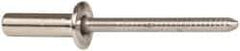 RivetKing - Size 66 Dome Head Stainless Steel Closed End Sealing Blind Rivet - Stainless Steel Mandrel, 0.251" to 3/8" Grip, 3/8" Head Diam, 0.192" to 0.196" Hole Diam, 0.656" Length Under Head, 3/16" Body Diam - Apex Tool & Supply