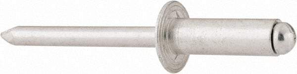 RivetKing - Size 88 Dome Head Aluminum Open End Blind Rivet - Aluminum Mandrel, 0.376" to 1/2" Grip, 1/2" Head Diam, 0.257" to 0.261" Hole Diam, 3/4" Length Under Head, 1/4" Body Diam - Apex Tool & Supply
