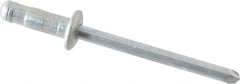 RivetKing - Size 52-53 Dome Head Steel Multi Grip Blind Rivet - Steel Mandrel, 0.056" to 0.196" Grip, 0.312" Head Diam, 0.192" to 0.196" Hole Diam, 0.437" Length Under Head, 5/32" Body Diam - Apex Tool & Supply