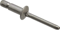 RivetKing - Size 86 Dome Head Stainless Steel Structural with Locking Stem Blind Rivet - Stainless Steel Mandrel, 0.08" to 3/8" Grip, 0.525" Head Diam, 0.261" to 0.276" Hole Diam, 0.56" Length Under Head, 1/4" Body Diam - Apex Tool & Supply