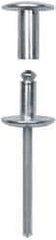 RivetKing - Size 8-22 Dome Head Steel Flush on Both Sides Blind Rivet - Steel Mandrel, 1-1/8" to 1-3/8" Grip, 5/8" Head Diam, 0.255" Min Hole Diam, 1.07" Length Under Head, 1/4" Body Diam - Apex Tool & Supply