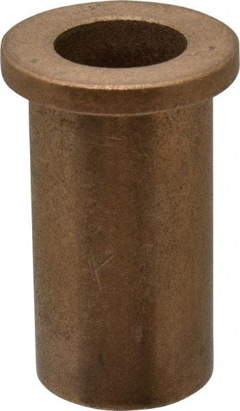 Boston Gear - 5/8" Inside x 7/8" Outside Diam, Oil Impregnated Bronze Sleeve Bearing - 1-1/8" Flange Outside Diam, 5/32" Flange Thickness, 1-3/4" OAL - Apex Tool & Supply