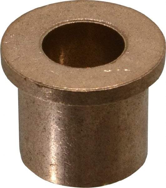 Boston Gear - 5/8" Inside x 1" Outside Diam, Oil Impregnated Bronze Sleeve Bearing - 1-1/4" Flange Outside Diam, 5/32" Flange Thickness, 1" OAL - Apex Tool & Supply