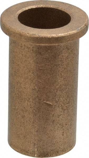 Boston Gear - 3/4" Inside x 1" Outside Diam, Oil Impregnated Bronze Sleeve Bearing - 1-1/4" Flange Outside Diam, 5/32" Flange Thickness, 2" OAL - Apex Tool & Supply