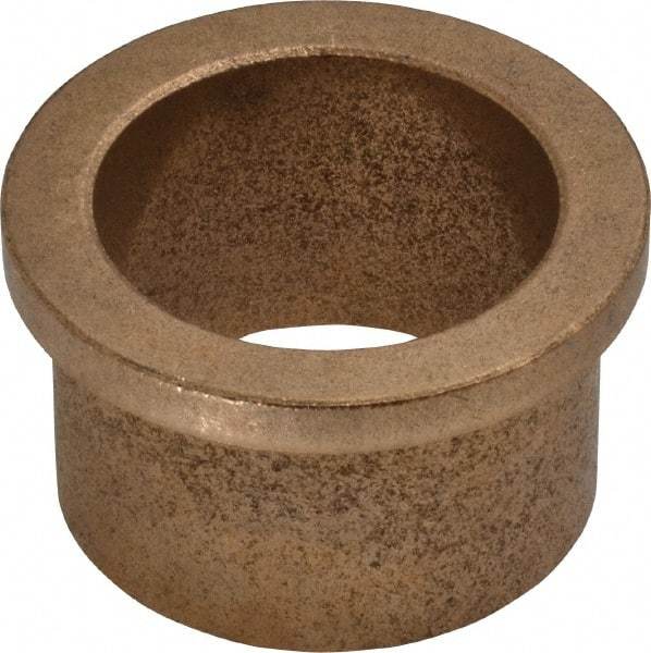 Boston Gear - 1-1/4" Inside x 1-1/2" Outside Diam, Oil Impregnated Bronze Sleeve Bearing - 1-3/4" Flange Outside Diam, 3/16" Flange Thickness, 1" OAL - Apex Tool & Supply