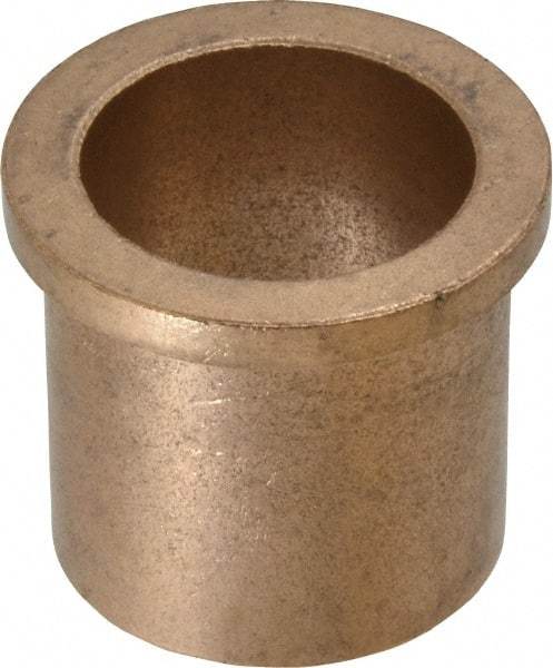 Boston Gear - 1-1/4" Inside x 1-1/2" Outside Diam, Oil Impregnated Bronze Sleeve Bearing - 1-3/4" Flange Outside Diam, 3/16" Flange Thickness, 1-1/2" OAL - Apex Tool & Supply