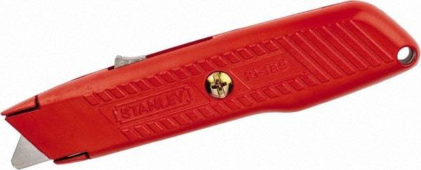 Stanley - Retractable Utility Knife - Orange Handle, 1 Blade Included - Apex Tool & Supply