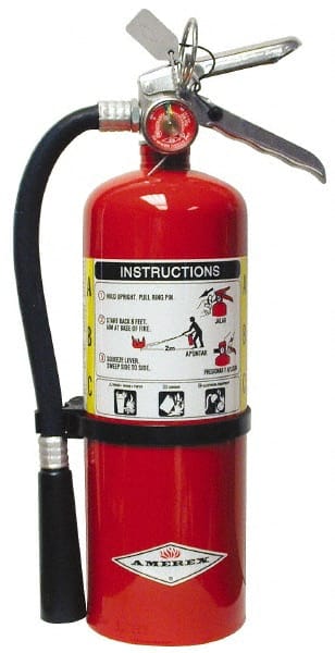 Amerex - 5 Lb, 2-A:10-B:C Rated, Dry Chemical Fire Extinguisher - Apex Tool & Supply