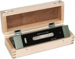 Value Collection - 8" Long, 0.0005" Graduation Sensitivity per 10", 2 Vials, Inspection Block Level - Cast Iron, 0.0004" Base Flatness, 1-7/8" Wide - Apex Tool & Supply