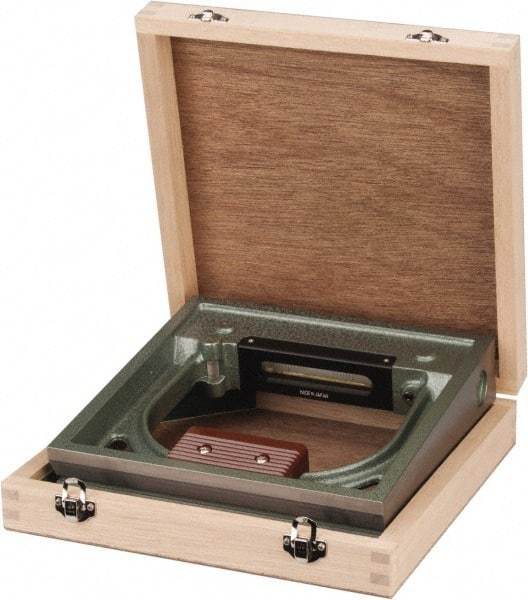 Value Collection - 8" Long, 0.0005" Graduation Sensitivity per 10", 2 Vials, Square Inspection Block Level - Cast Iron, 0.0001" Base Flatness, 1-9/16" Wide x 8" High - Apex Tool & Supply