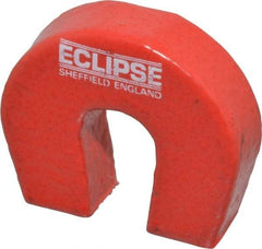 Eclipse - 19/64" Overall Width, 1-1/8" Deep, 1" High, 2-3/4 Lb Average Pull Force, Alnico Horseshoe Magnet - 550°C Operating Temprature, 1/4" Gap Width, 7/16" Pole Width, Grade 5 Alnico - Apex Tool & Supply