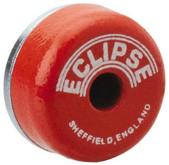 Eclipse - 1-1/8" Diam, 11 Lb Average Pull Force, Mild Steel, Alnico Pot Magnets - 0.339" Countersunk Hole, 220°C Max Operating Temp, 0.344" High, Grade 5 Alnico - Apex Tool & Supply