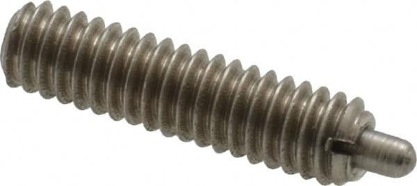 Gibraltar - 8-32, 5/8" Thread Length, 3/32" Plunger Projection, Stainless Steel Threaded Spring Plunger - Apex Tool & Supply